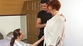 Guy fucks granny and MILF